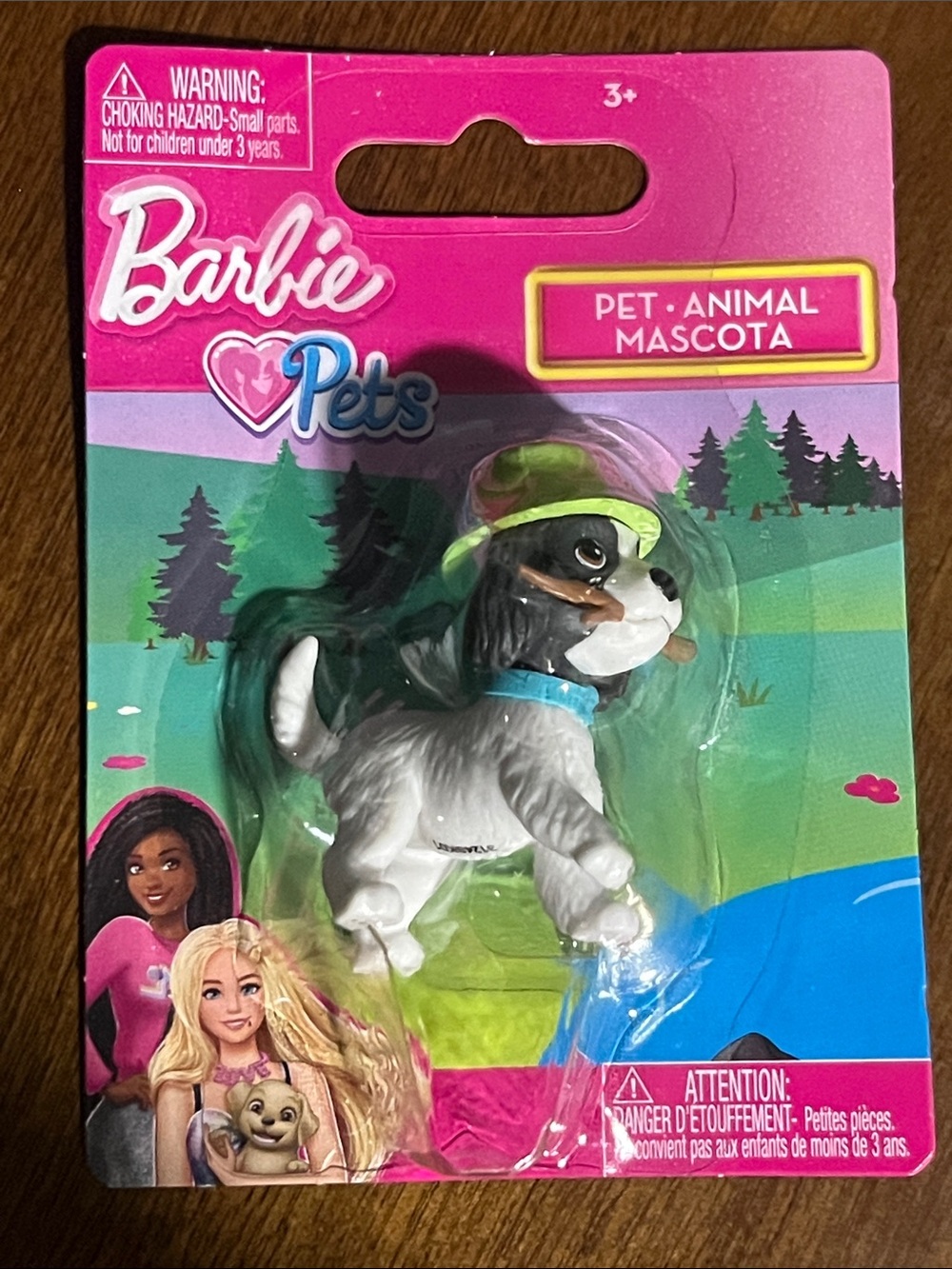 Barbie Pet Animal Puppy with Blue Collar and Green Hat